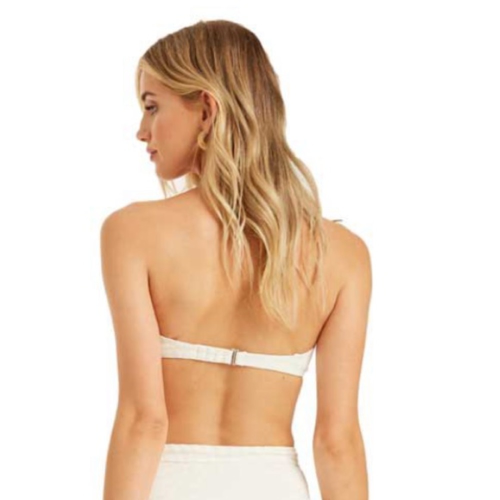 Billabong Peeky Days Square Wire Beige Bikini Top Size Small - Picture 3 of 6